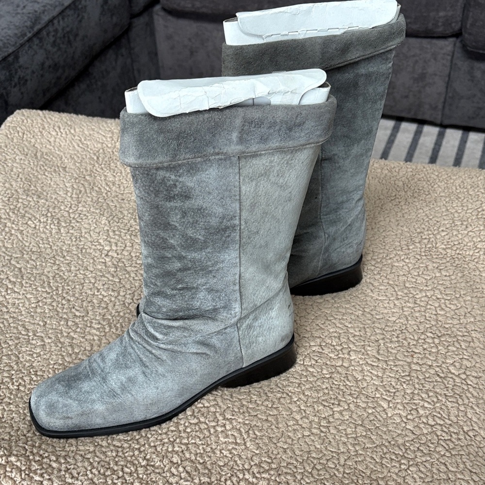 Stylish Gray Women's Wedge Boots